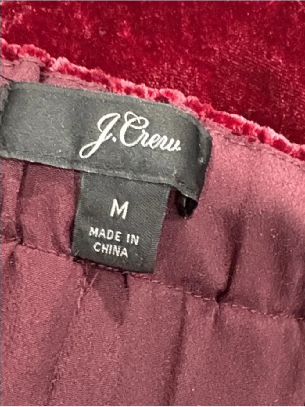 J. Crew Velvet A- Line Midi Skirt, Size M